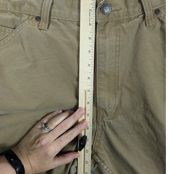 CE Schmidt Workwear Pants Mens 40x28 Rugged Work Carpenter Jeans Brown Distress - Picture 4 of 9